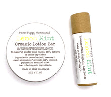 Load image into Gallery viewer, Lemon mint lotion bar and lip balm