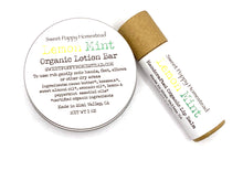 Load image into Gallery viewer, Zero waste lemon mint scented lip balm and lotion bar
